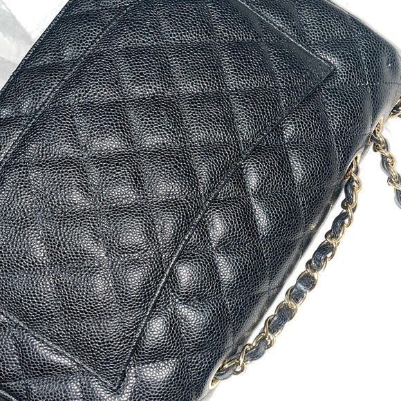 BLACK QUILTED CAVIAR NEW CLASSIC DOUBLE FLAP JUMBO - Picture 12 of 14